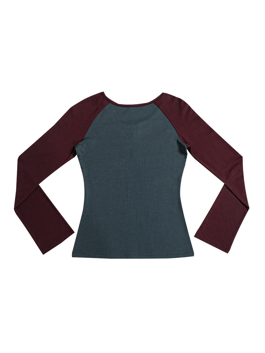 ローズバタフライラグランTシャツ #ワインブルー | Darling You Are Bad | HANA(ハナ) #2