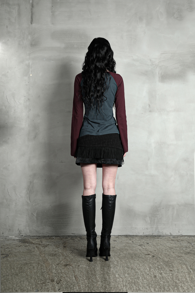 ローズバタフライラグランTシャツ #ワインブルー | Darling You Are Bad | HANA(ハナ) #4