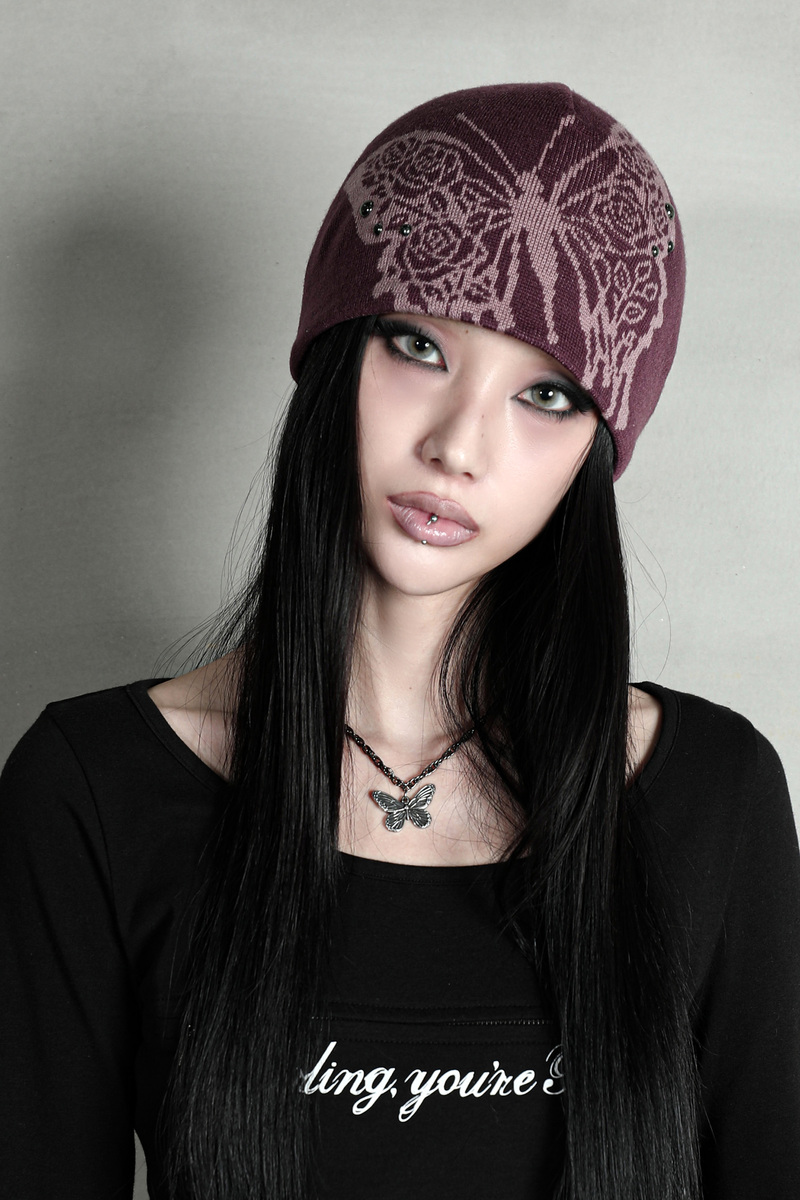 ローズバタフライビーニー #モーブ | Darling You Are Bad | HANA(ハナ) #10