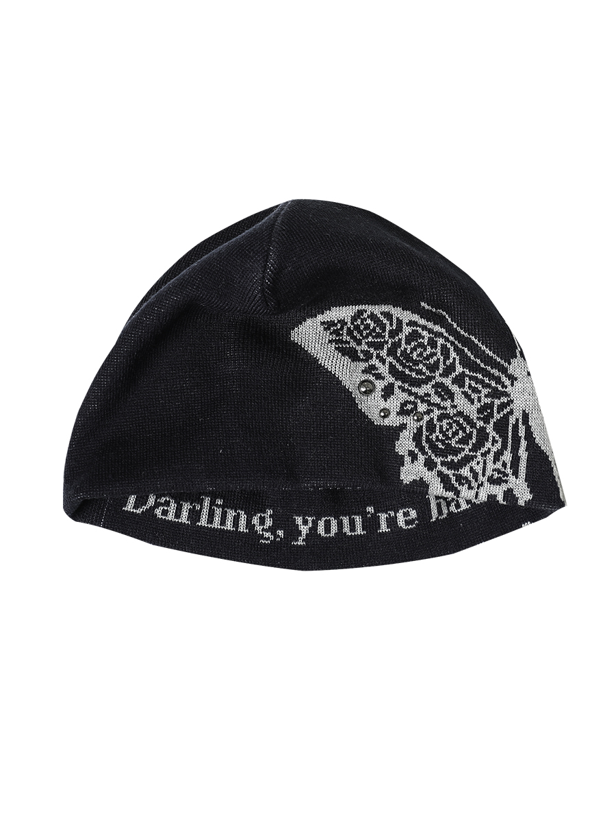 ローズバタフライビーニー #ブラック | Darling You Are Bad | HANA(ハナ) #3