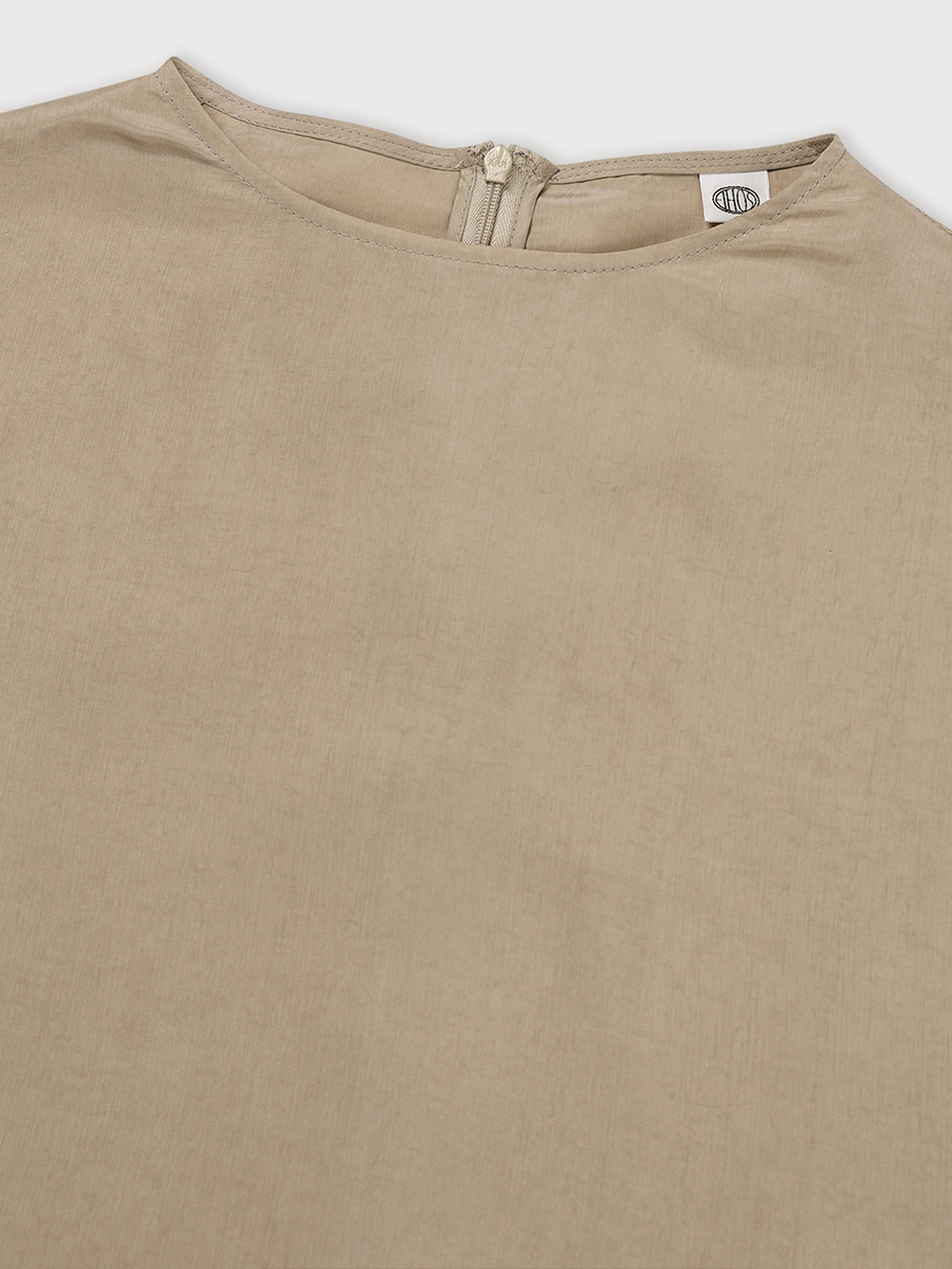 CUPRA SILHOUETTE BLOUSE_ASH BEIGE | ETHOS | HANA(ハナ) #5