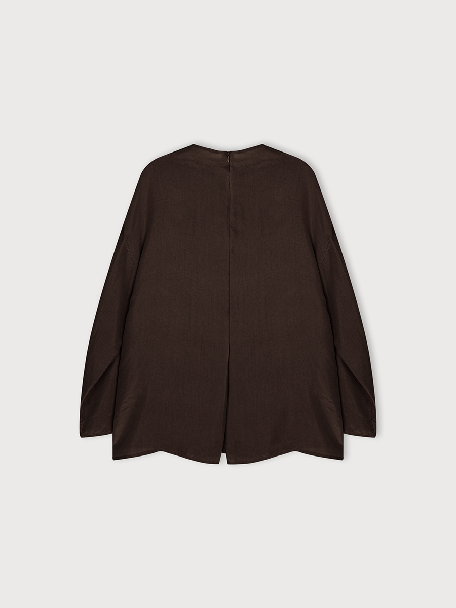 CUPRA SILHOUETTE BLOUSE_DEEP BROWN | ETHOS | HANA(ハナ) #2