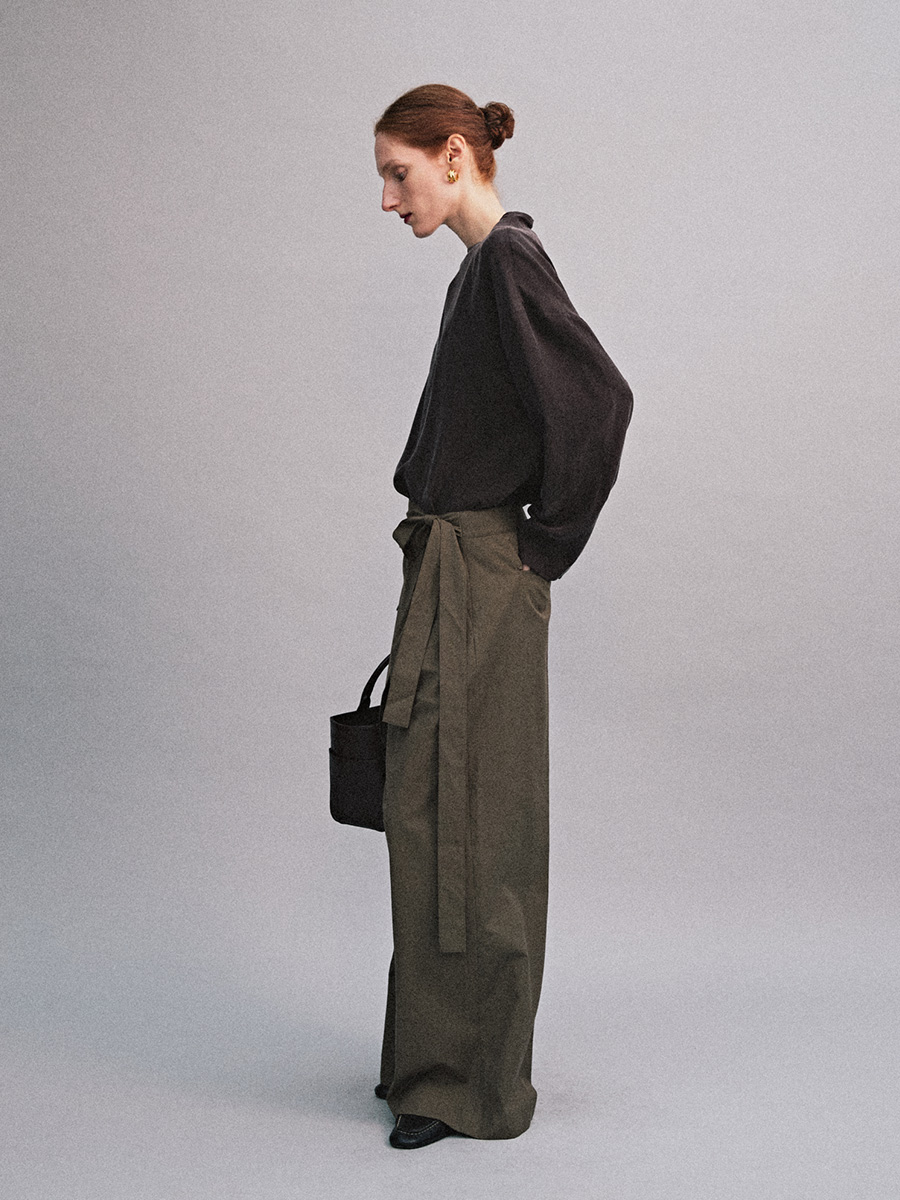 CUPRA SILHOUETTE BLOUSE_DEEP BROWN | ETHOS | HANA(ハナ) #3