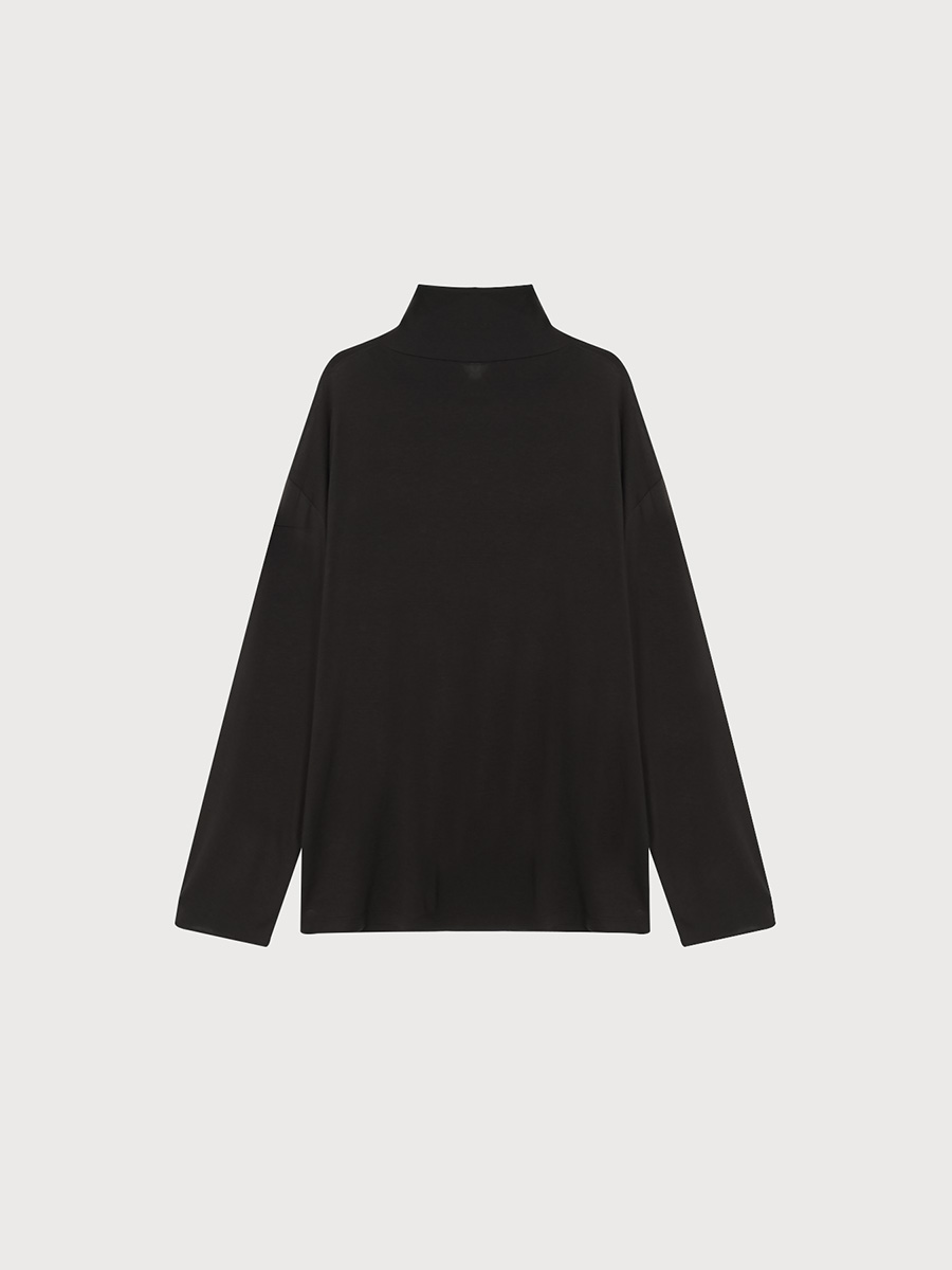 LIGHT LOOSENECK SLEEVE TOP_DEEP BROWN | ETHOS | HANA(ハナ) #2