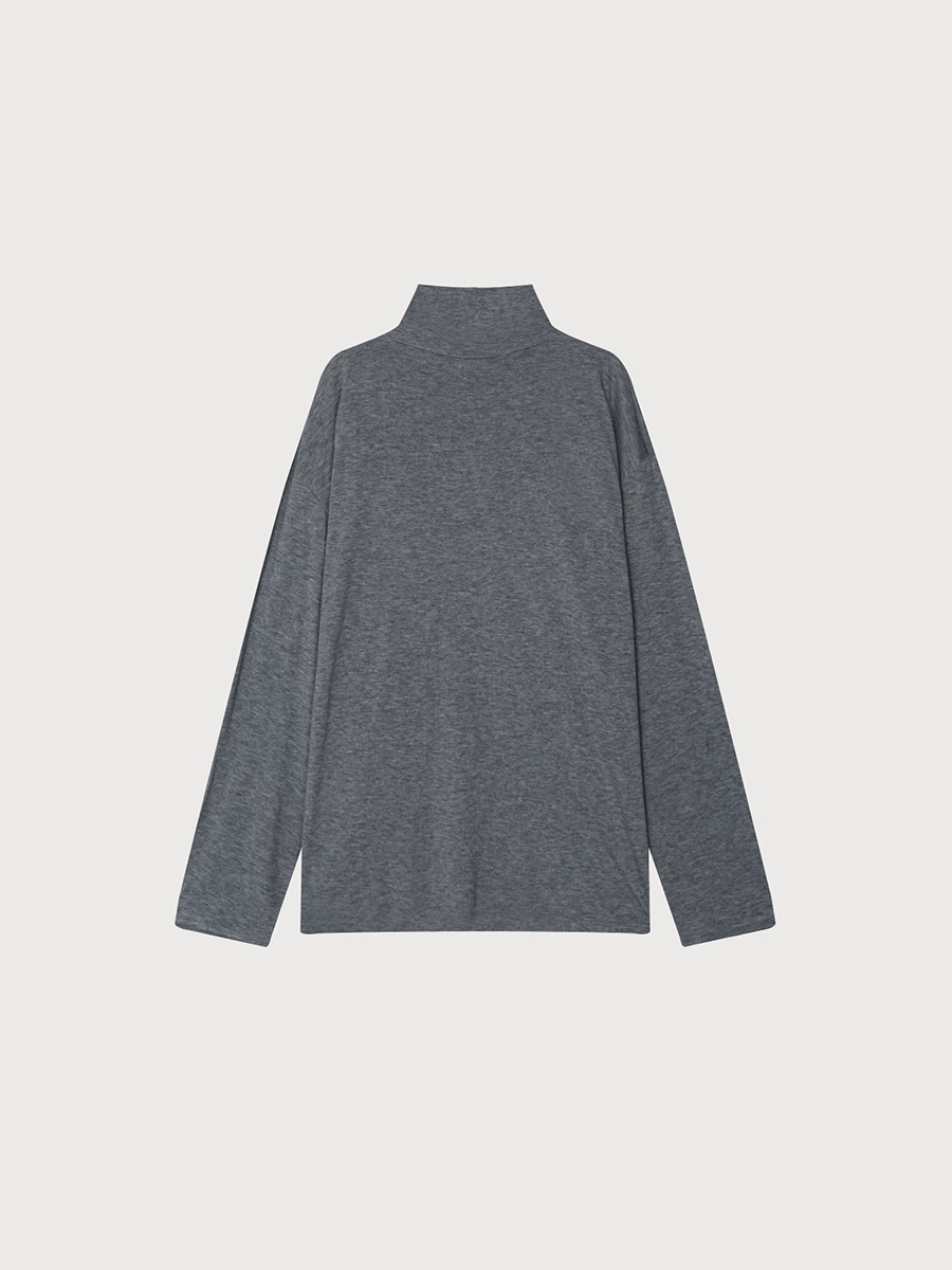 LIGHT LOOSENECK SLEEVE TOP_GREY | ETHOS | HANA(ハナ) #2