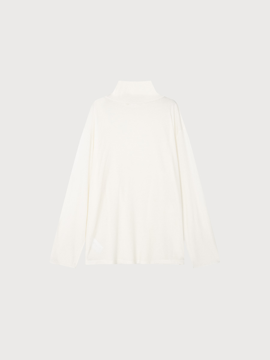 LIGHT LOOSENECK SLEEVE TOP_IVORY | ETHOS | HANA(ハナ) #2