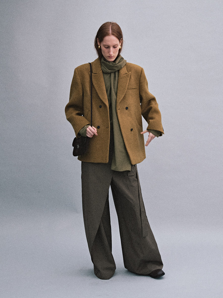SCARF COLLAR BLOUSE_KHAKI | ETHOS | HANA(ハナ) #7