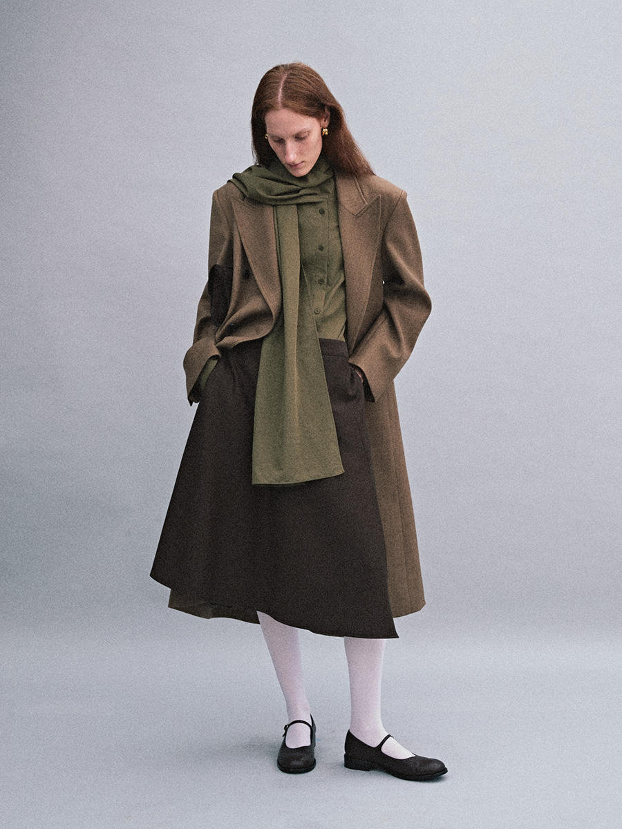 SCARF COLLAR BLOUSE_KHAKI | ETHOS | HANA(ハナ) #10