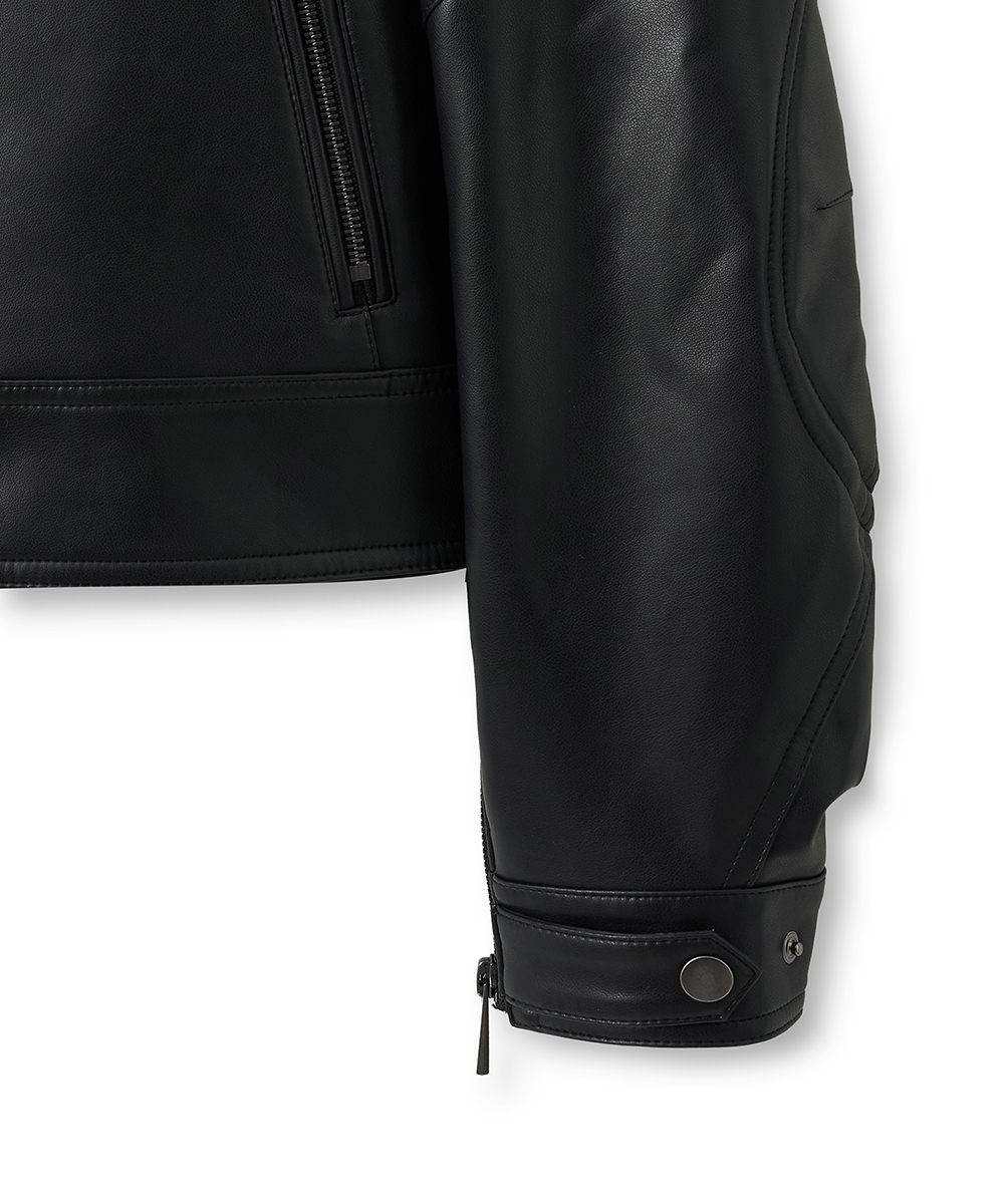 オーバーサイズマルチパネルバイカージャケット（ブラック） | noirer for women | HANA(ハナ) #11
