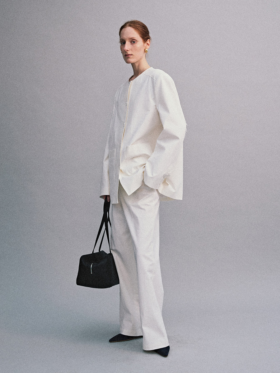 CUT OUT LINE PANTS_WHITE | ETHOS | HANA(ハナ) #3