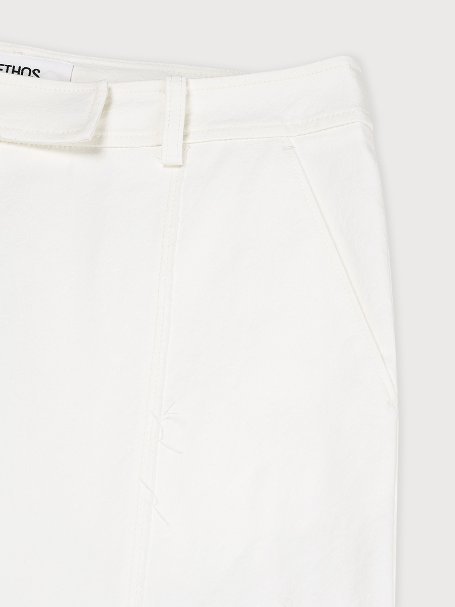 CUT OUT LINE PANTS_WHITE | ETHOS | HANA(ハナ) #6