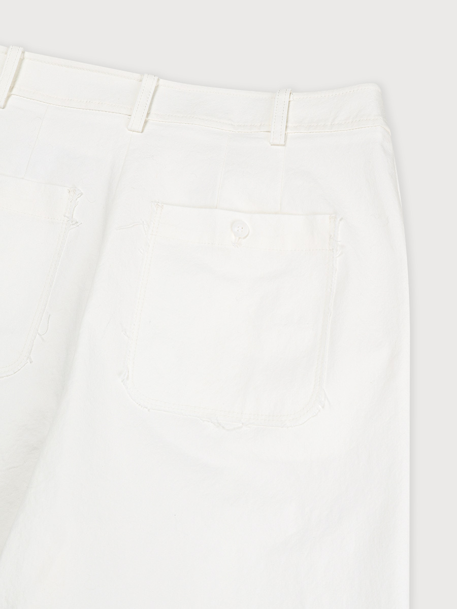 CUT OUT LINE PANTS_WHITE | ETHOS | HANA(ハナ) #8