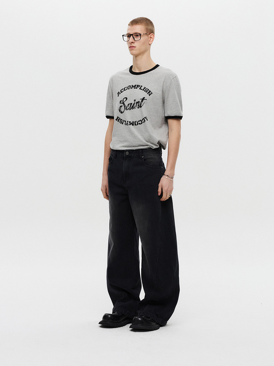 セイントシルケットハーフリンガーTシャツ（グレー） | DNSR | HANA(ハナ) #8