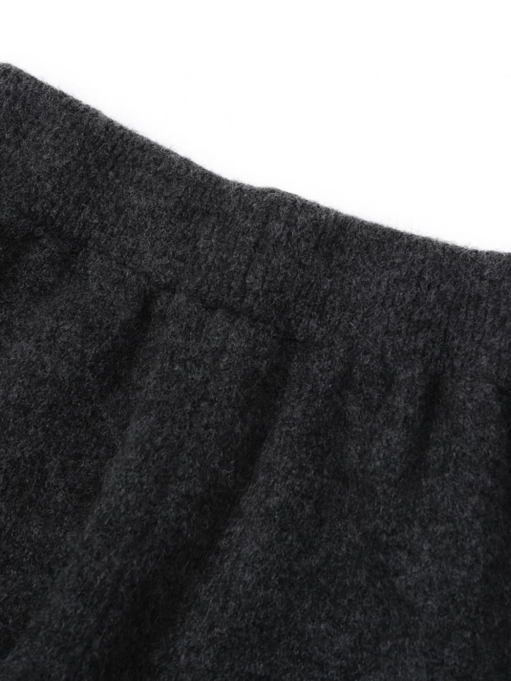 AS BASIC ニットワイドパンツ (ダークグレー) | ASURA | HANA(ハナ) #14