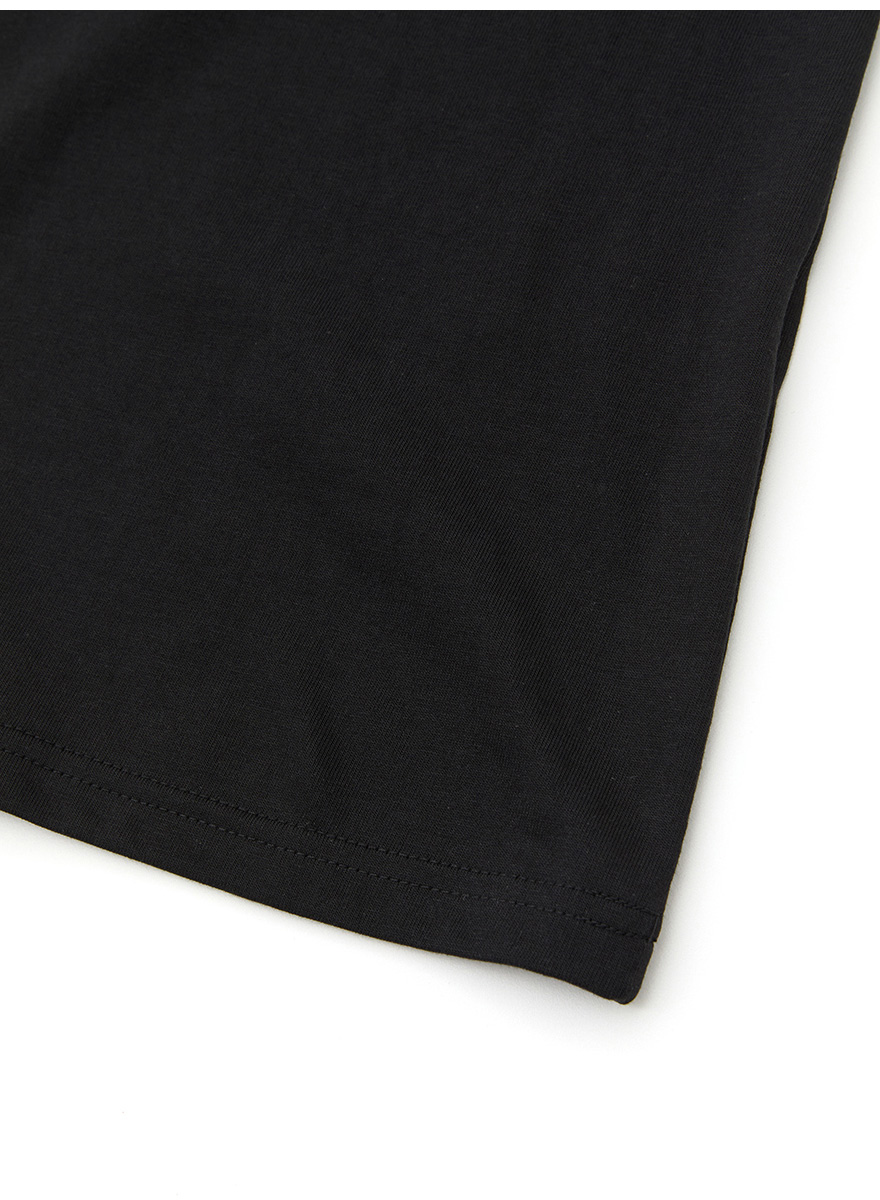 セイントシルケットハーフリンガーTシャツ（ブラック） | DNSR | HANA(ハナ) #6