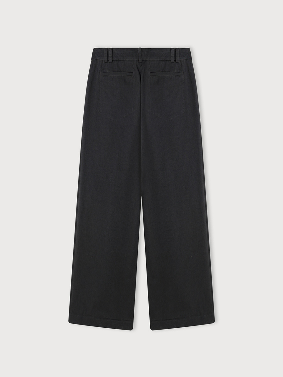 PINTUCK MOOD TROUSERS_NAVY | ETHOS | HANA(ハナ) #2