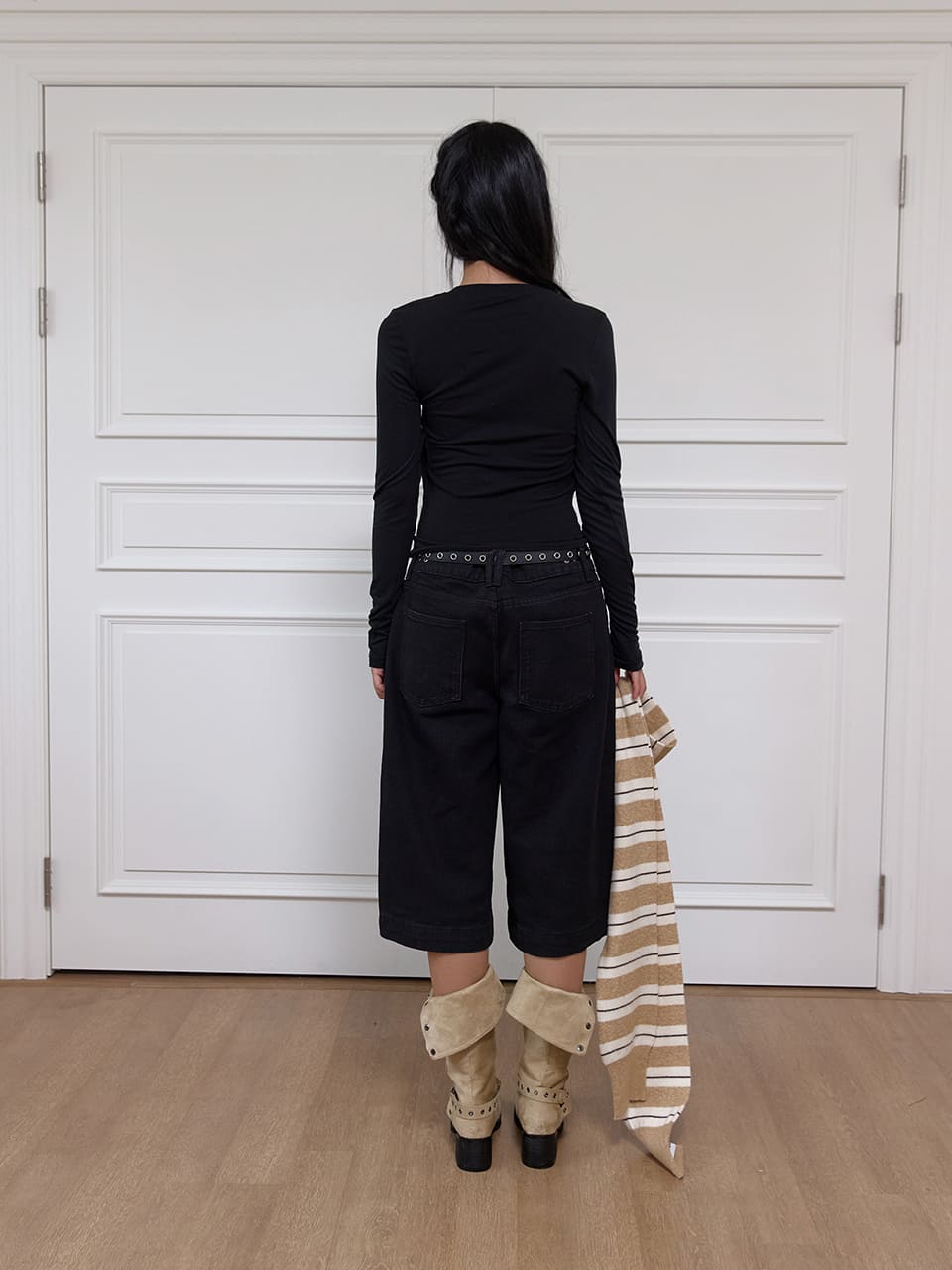 ツイストシアータイドトップ - ブラック | MEENDERI | HANA(ハナ) #4