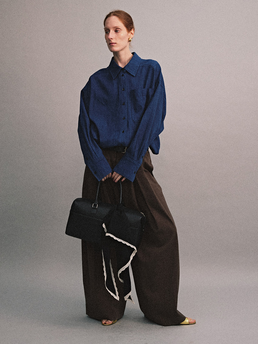 PINTUCK MOOD TROUSERS_BROWN | ETHOS | HANA(ハナ) #4