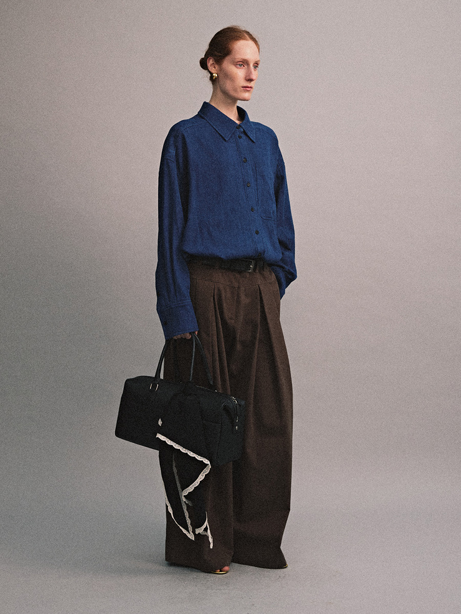 PINTUCK MOOD TROUSERS_BROWN | ETHOS | HANA(ハナ) #3