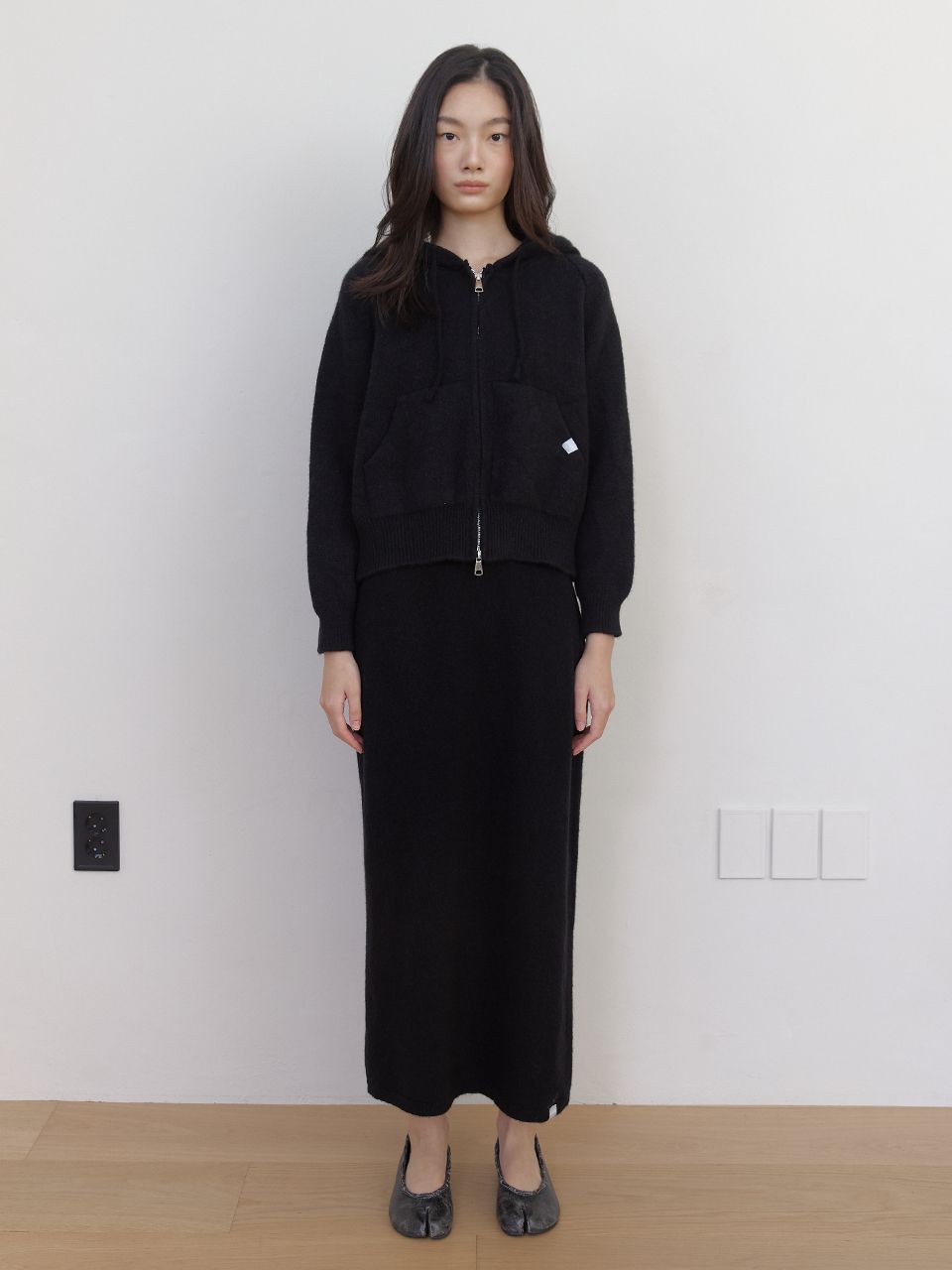 AS BASIC ニットミディスカート (ブラック) | ASURA | HANA(ハナ) #2