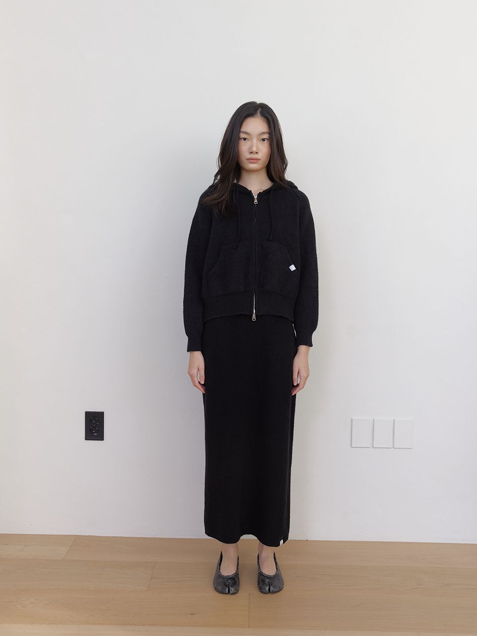 AS BASIC ニットミディスカート (ブラック) | ASURA | HANA(ハナ) #8