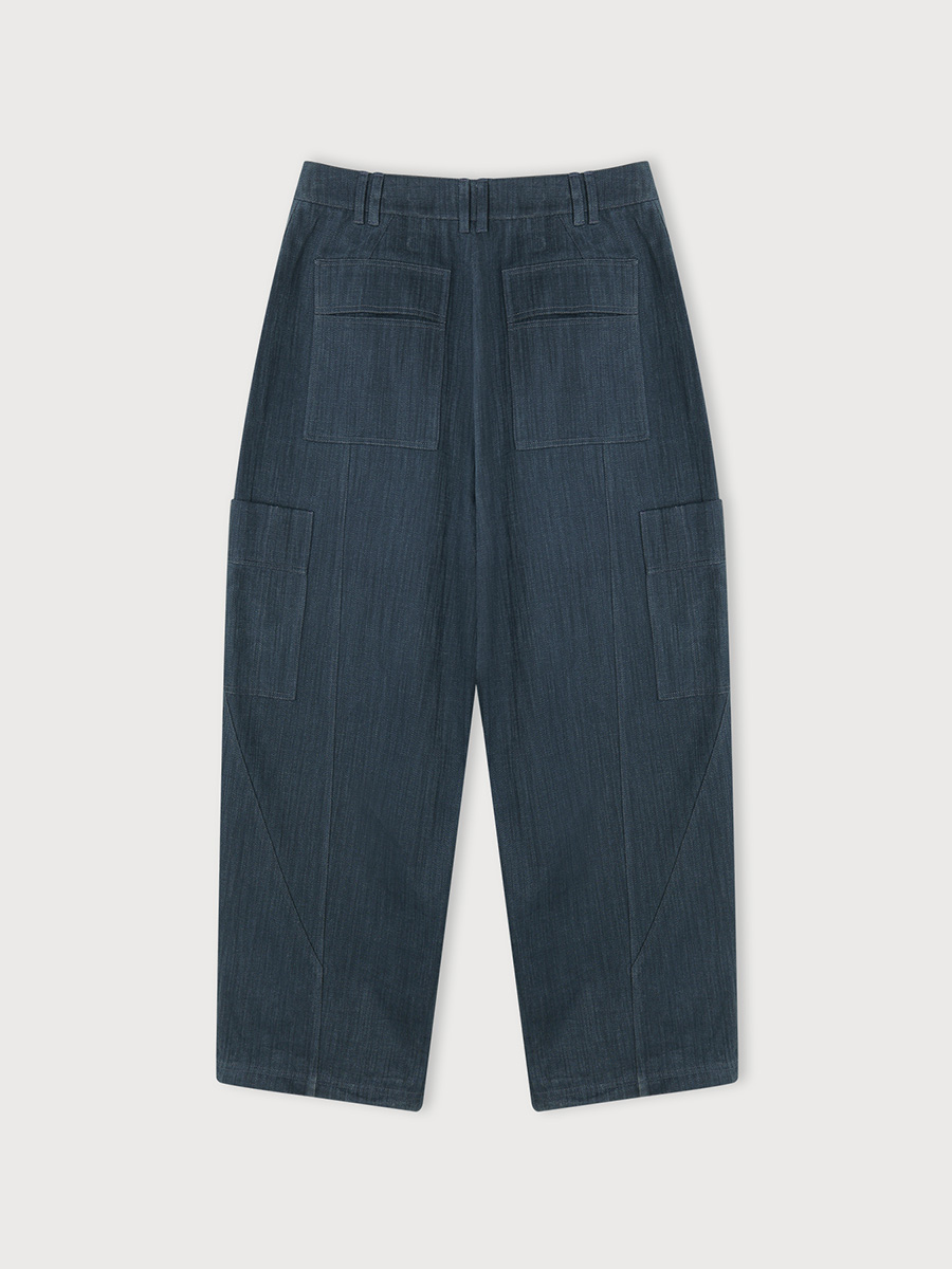 DOUBLE POCKET WIDE PANTS _PURPLE NAVY | ETHOS | HANA(ハナ) #2