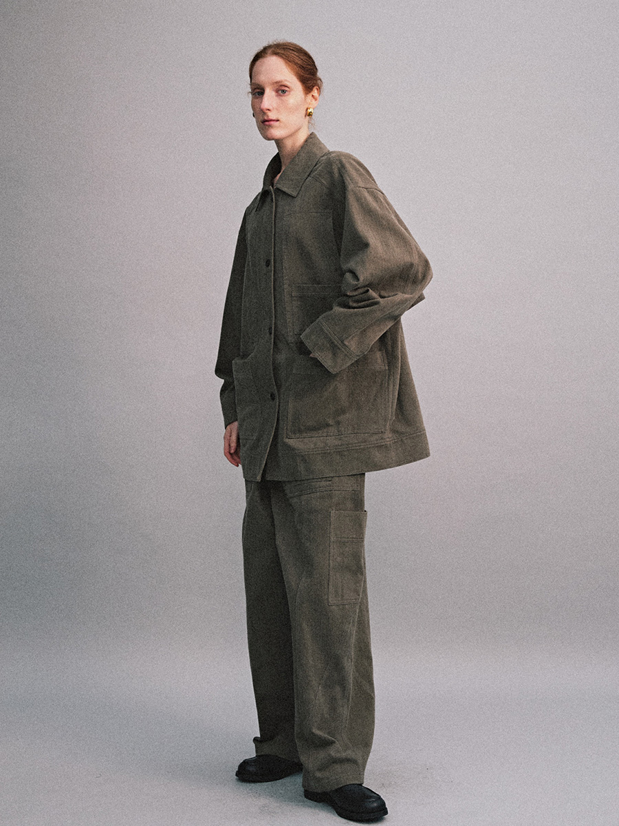 DOUBLE POCKET WIDE PANTS _KHAKI | ETHOS | HANA(ハナ) #3