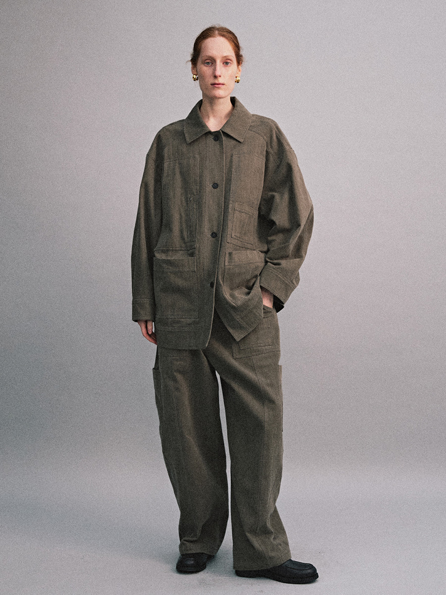 DOUBLE POCKET WIDE PANTS _KHAKI | ETHOS | HANA(ハナ) #4