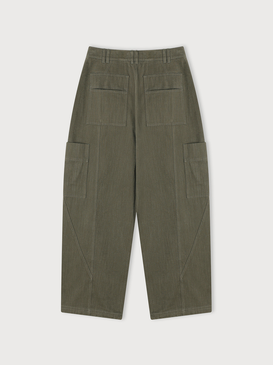 DOUBLE POCKET WIDE PANTS _KHAKI | ETHOS | HANA(ハナ) #2