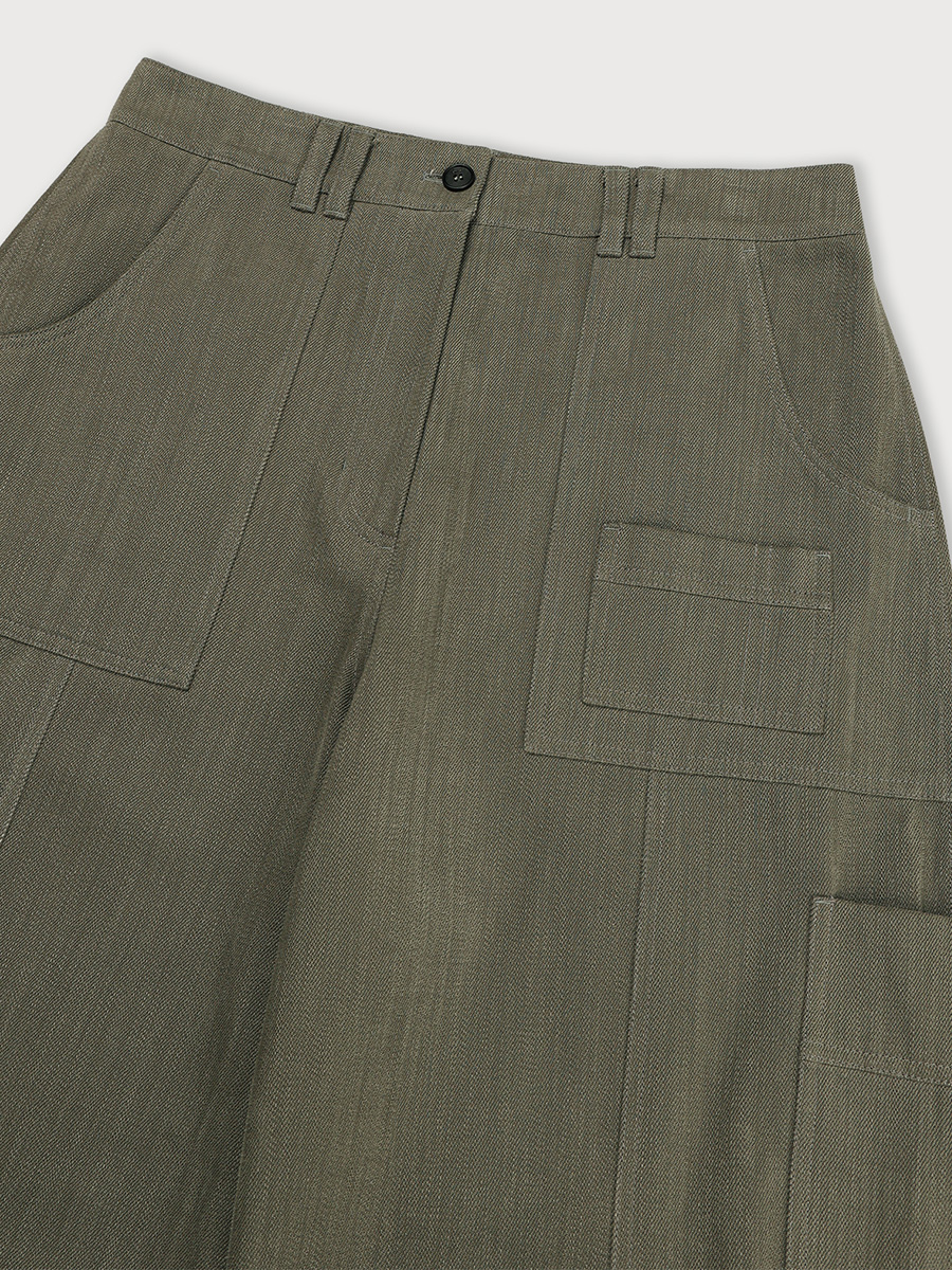 DOUBLE POCKET WIDE PANTS _KHAKI | ETHOS | HANA(ハナ) #7