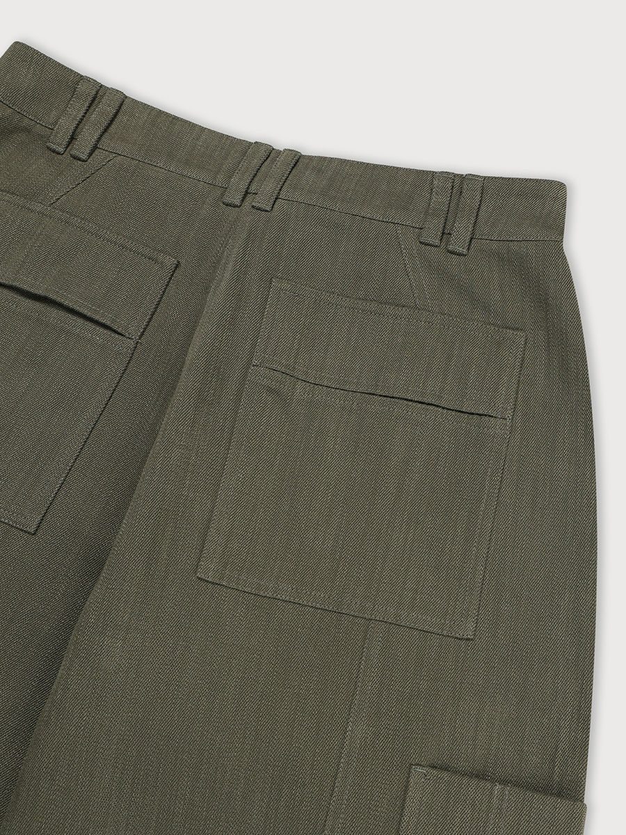 DOUBLE POCKET WIDE PANTS _KHAKI | ETHOS | HANA(ハナ) #11