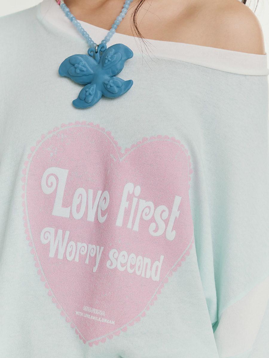 ラブファーストTシャツ（アイスミント） | minjiena | HANA(ハナ) #13