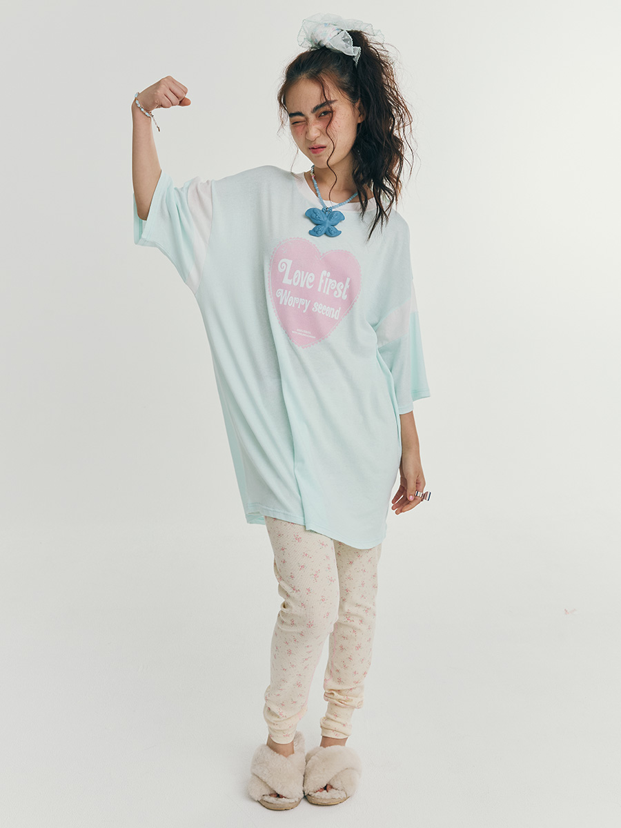 ラブファーストTシャツ（アイスミント） | minjiena | HANA(ハナ) #5