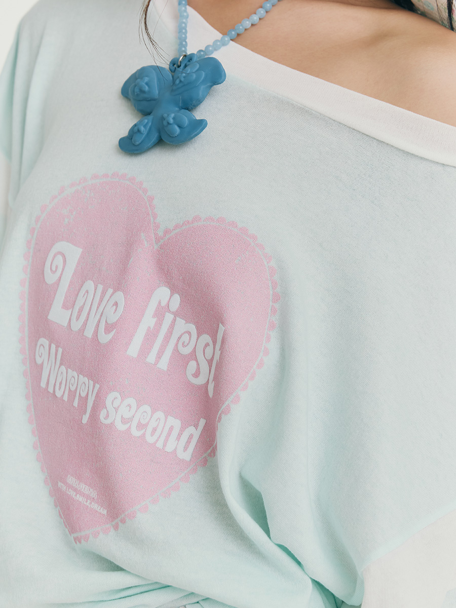ラブファーストTシャツ（アイスミント） | minjiena | HANA(ハナ) #7