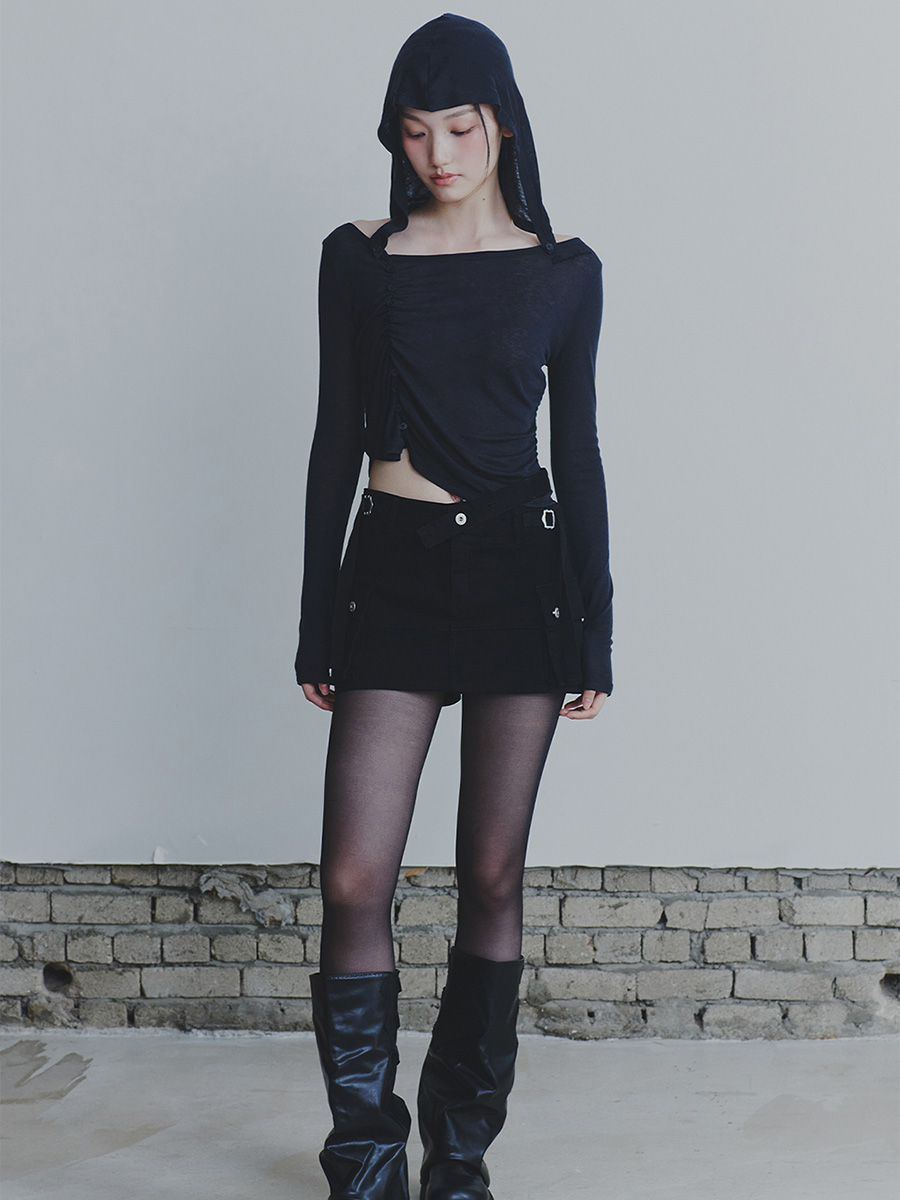 ニックスミニスカート_ブラック | PAIN OR PLEASURE | HANA(ハナ) #6