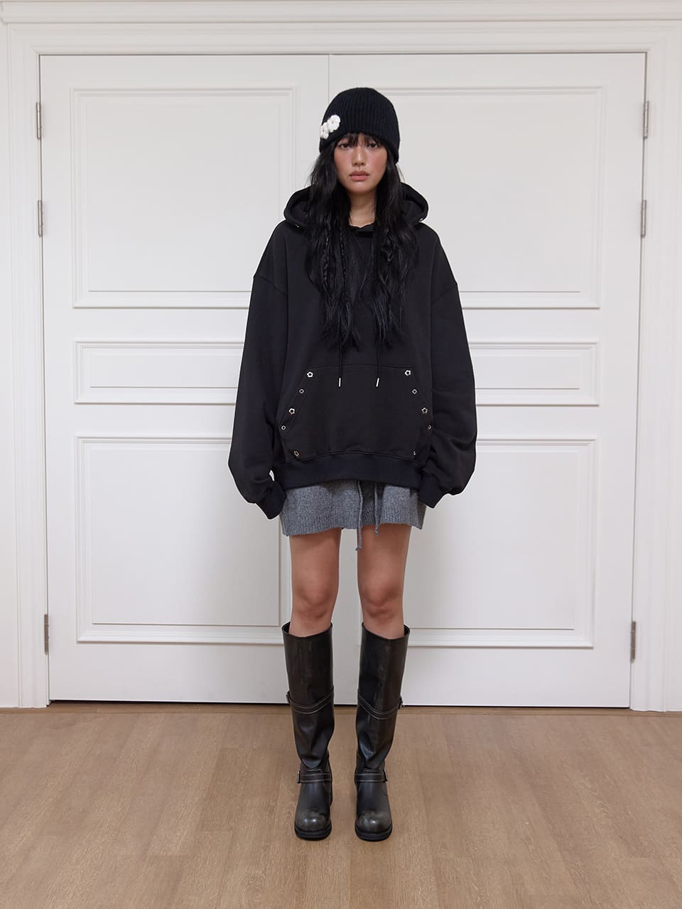 ベーシック ニット ショートパンツ - グレー | MEENDERI | HANA(ハナ) #2