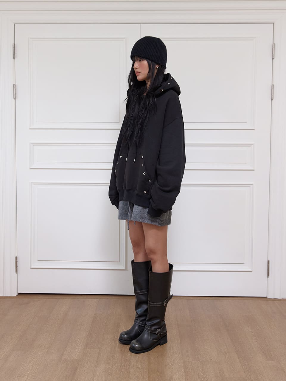 ベーシック ニット ショートパンツ - グレー | MEENDERI | HANA(ハナ) #3