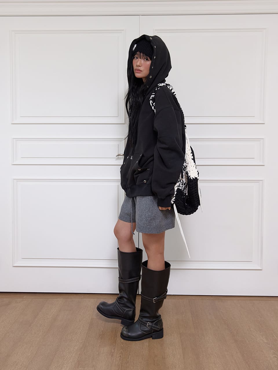 ベーシック ニット ショートパンツ - グレー | MEENDERI | HANA(ハナ) #6