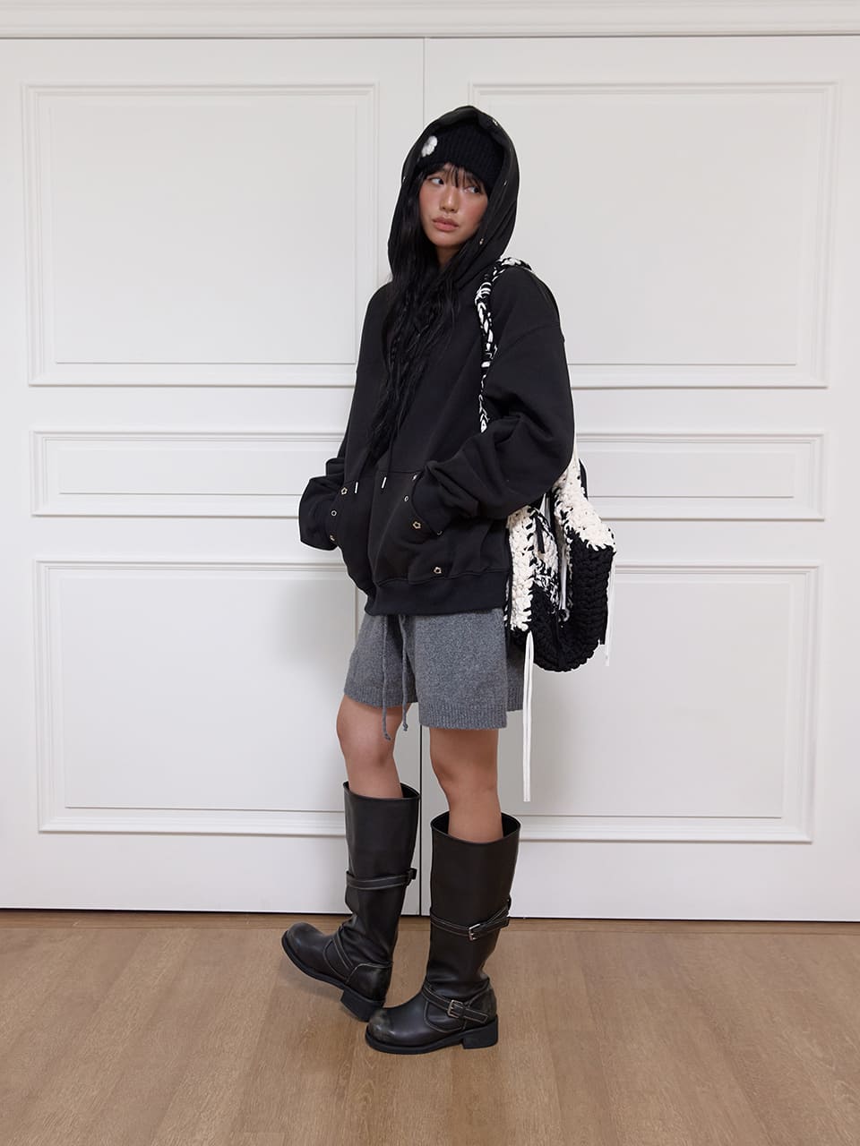 ベーシック ニット ショートパンツ - グレー | MEENDERI | HANA(ハナ) #7