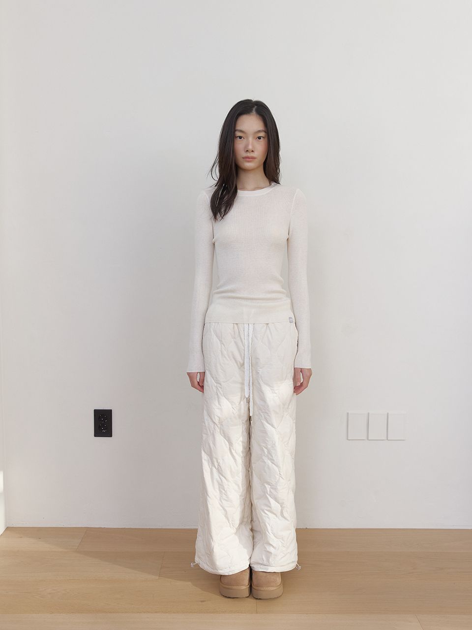 AS BASIC ウールラウンドニット (アイボリー) | ASURA | HANA(ハナ) #12