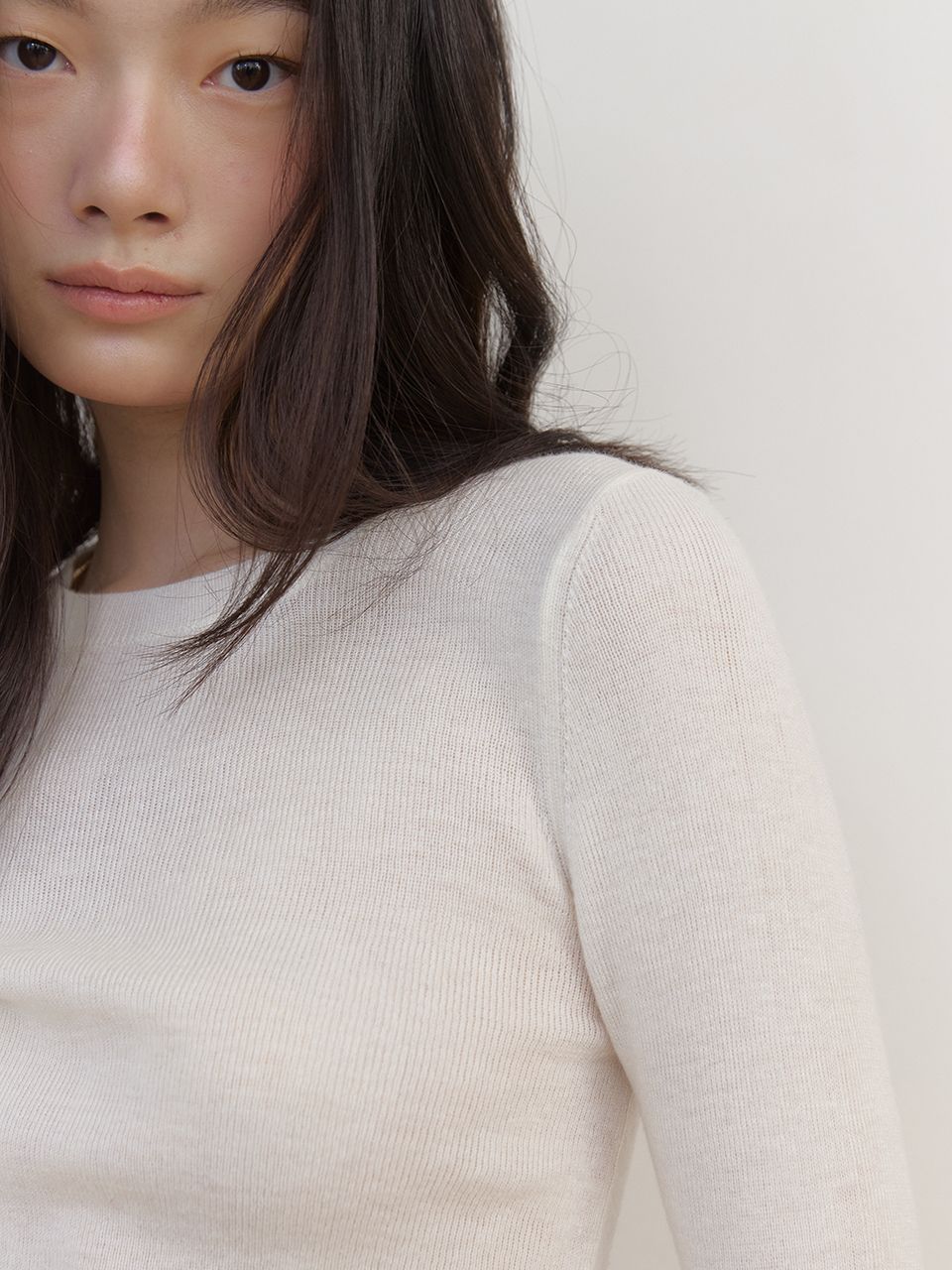 AS BASIC ウールラウンドニット (アイボリー) | ASURA | HANA(ハナ) #10