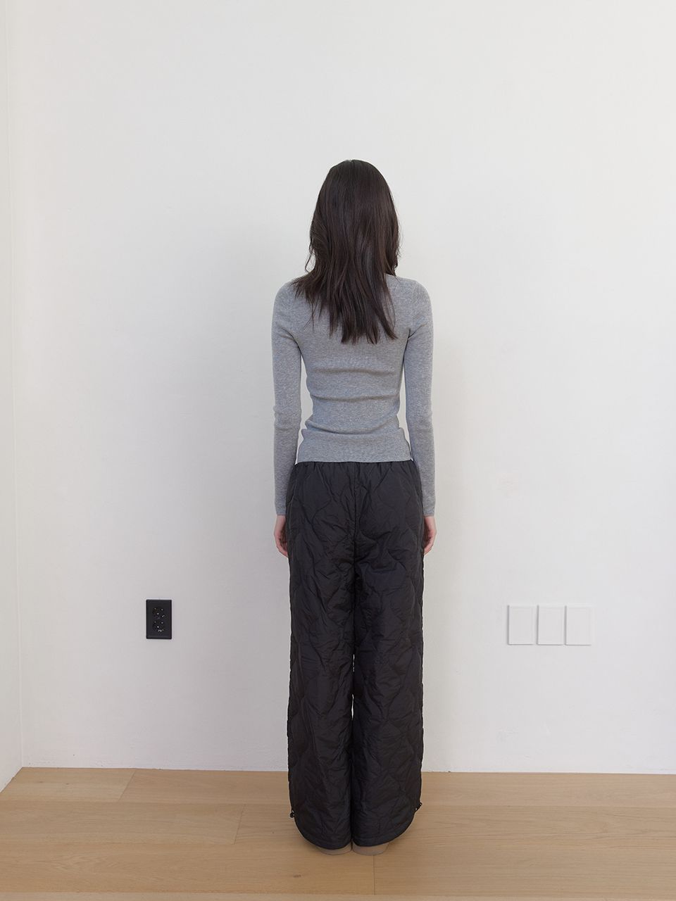 AS BASIC ウールラウンドニット (グレー) | ASURA | HANA(ハナ) #13