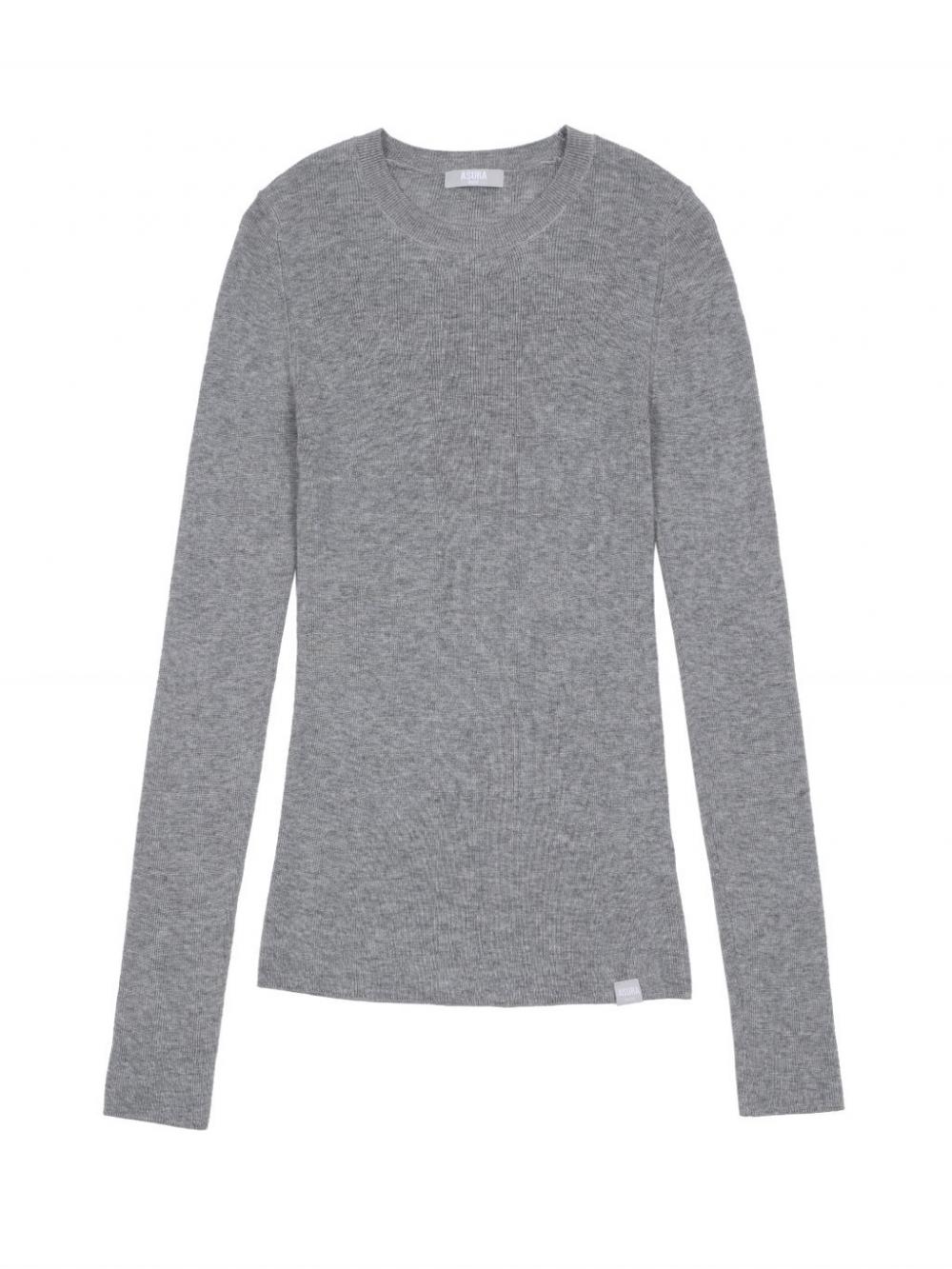 AS BASIC ウールラウンドニット (グレー) | ASURA | HANA(ハナ) #14