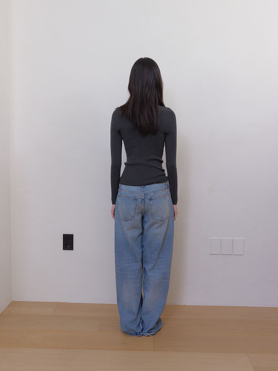 AS BASIC ウールラウンドニット (ダークグレー) | ASURA | HANA(ハナ) #4