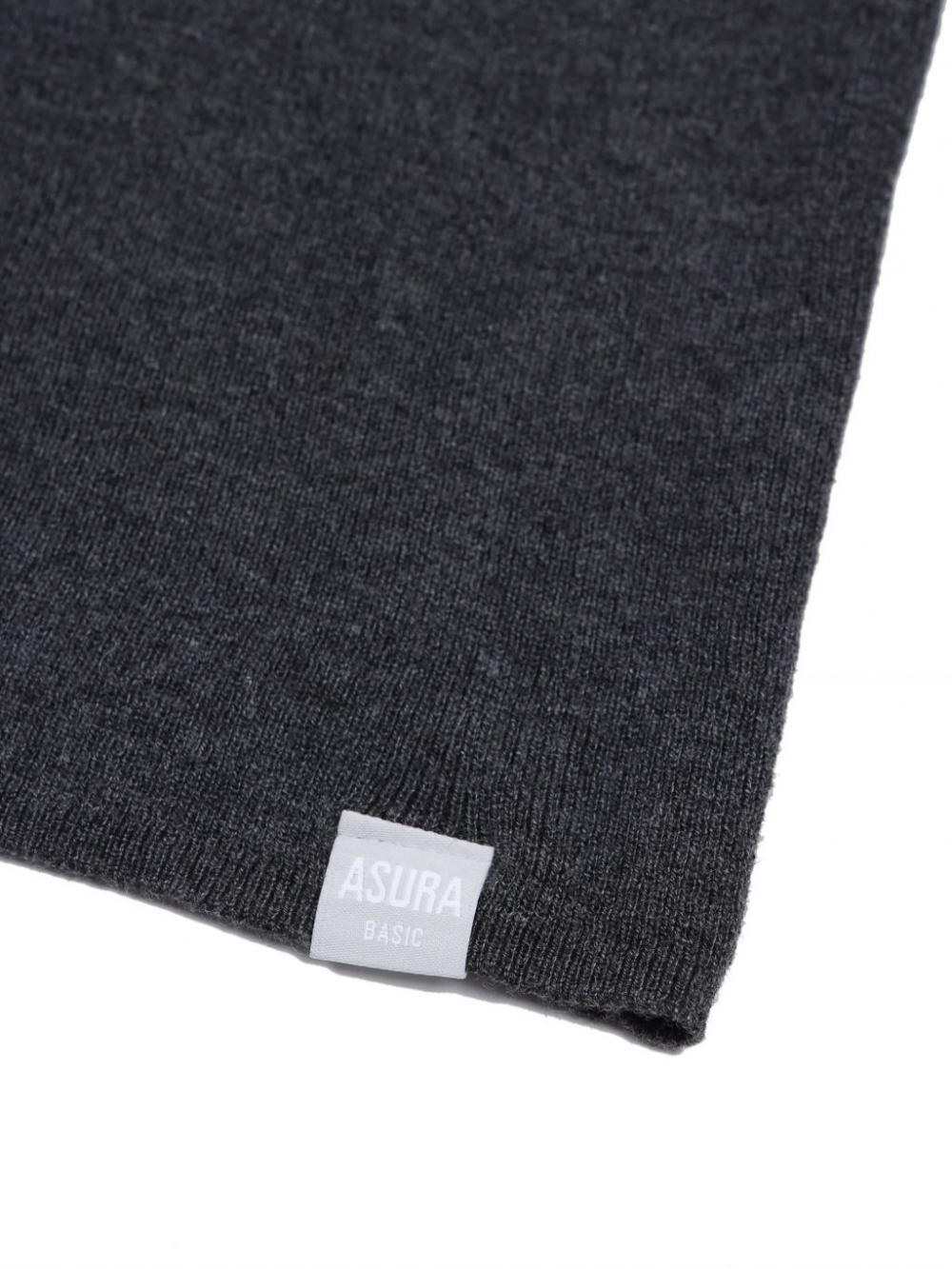 AS BASIC ウールラウンドニット (ダークグレー) | ASURA | HANA(ハナ) #15
