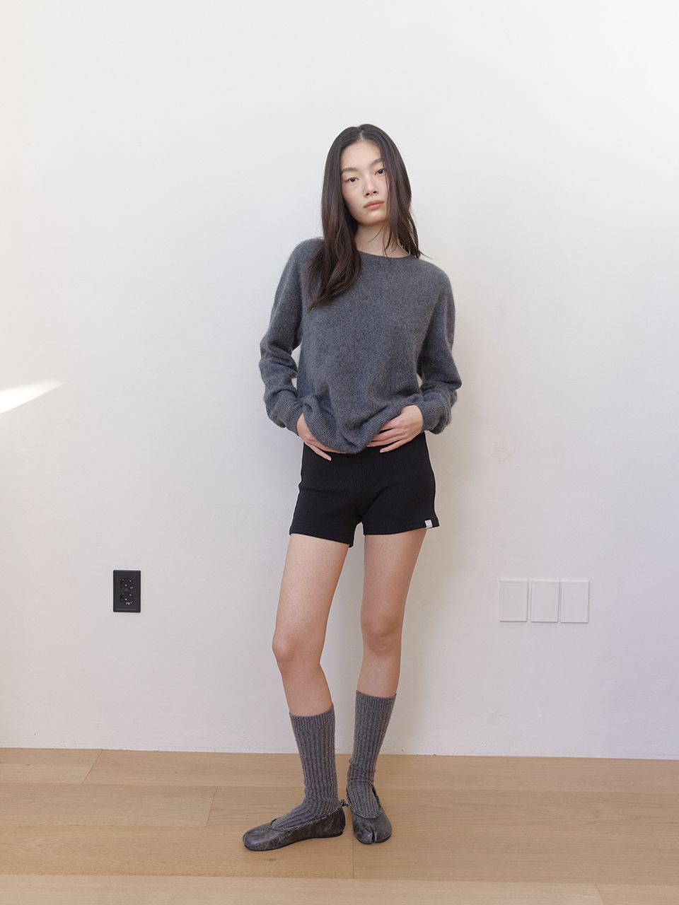 AS BASIC ウールホールガーメントニット (ダークグレー) | ASURA | HANA(ハナ) #2