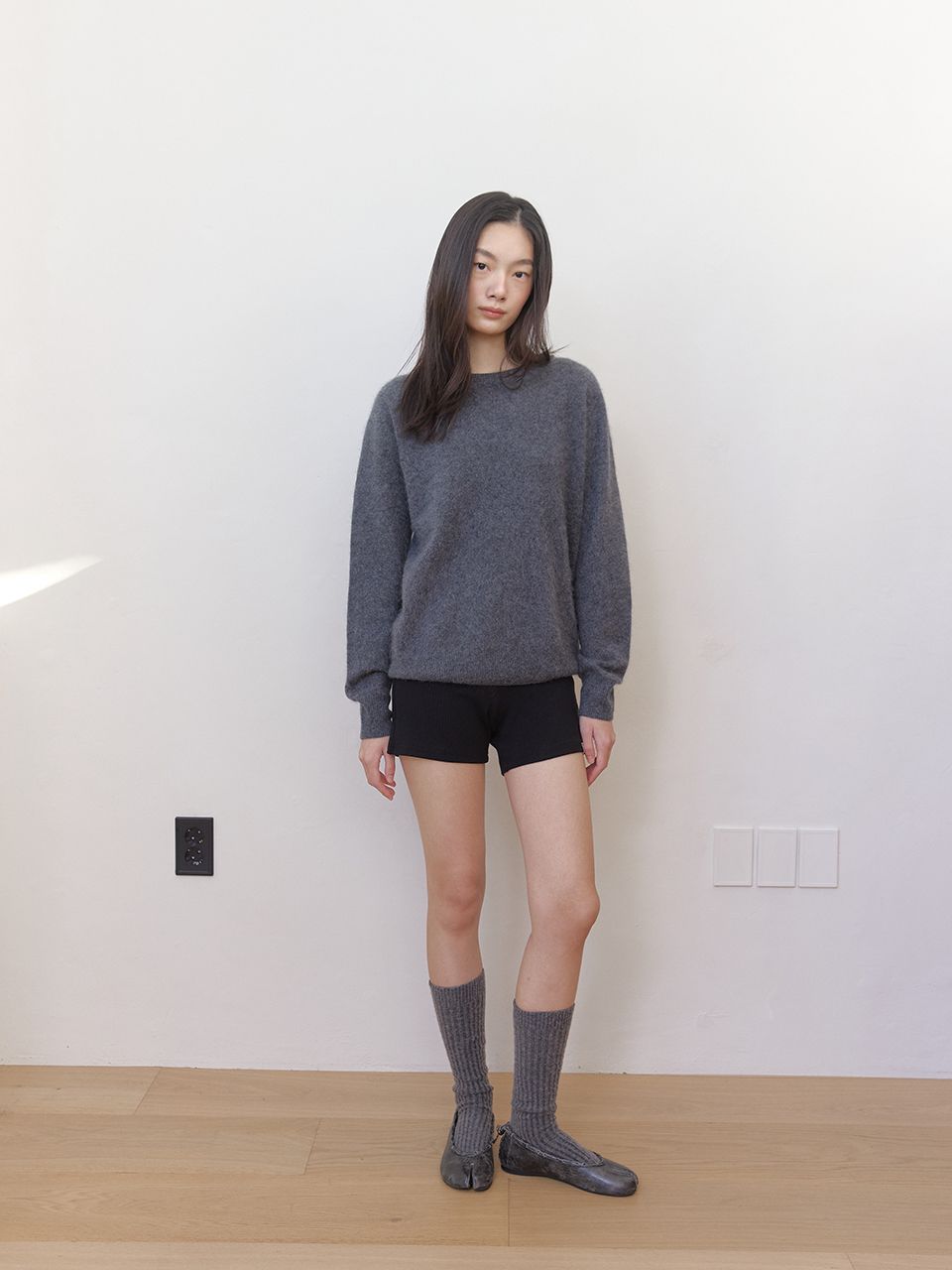 AS BASIC ウールホールガーメントニット (ダークグレー) | ASURA | HANA(ハナ) #3