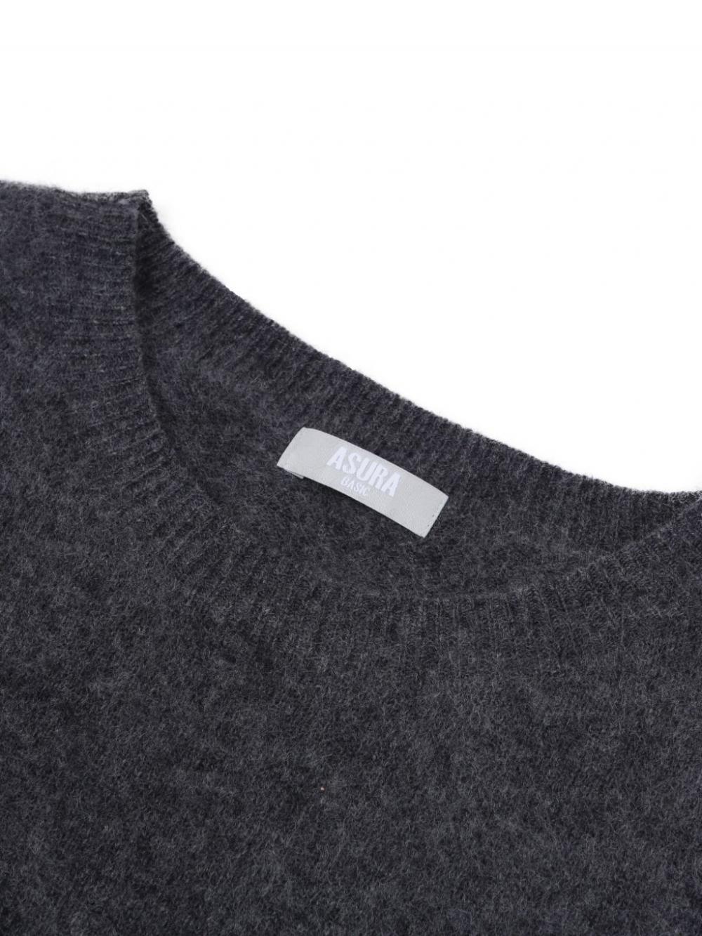 AS BASIC ウールホールガーメントニット (ダークグレー) | ASURA | HANA(ハナ) #17
