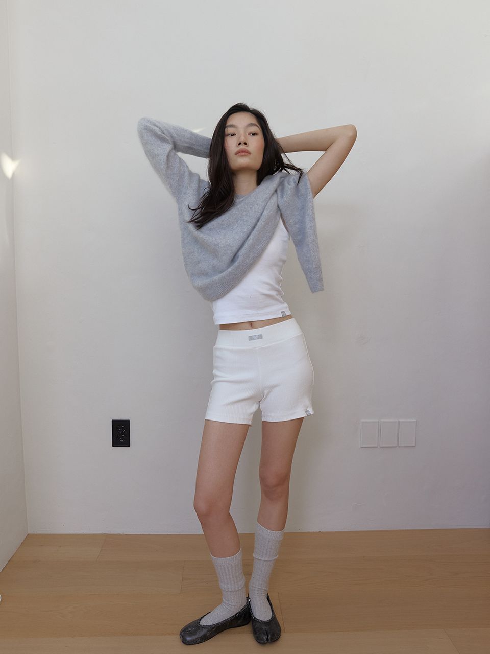 AS BASIC ウールホールガーメントニット (グレー) | ASURA | HANA(ハナ) #4