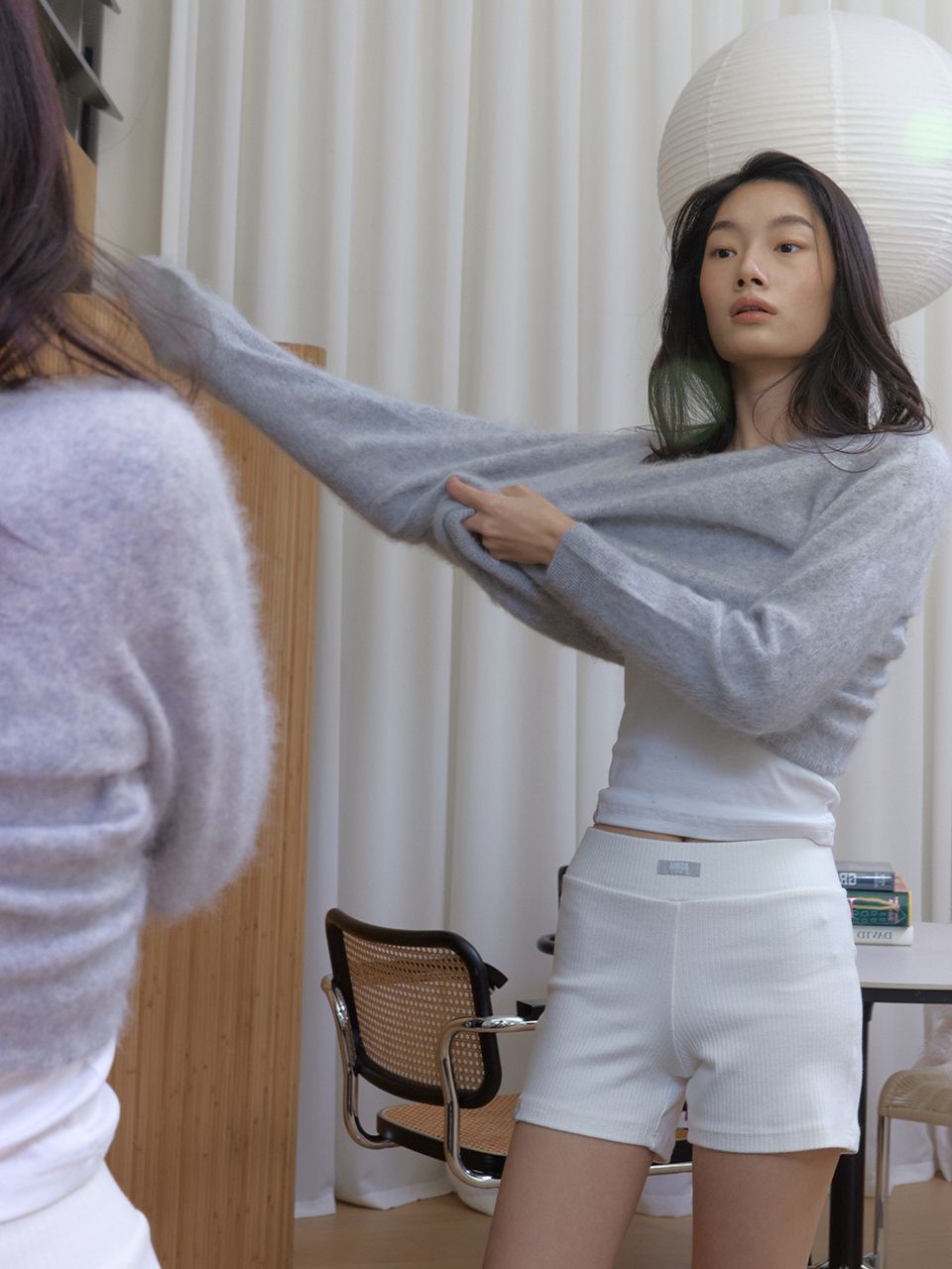 AS BASIC ウールホールガーメントニット (グレー) | ASURA | HANA(ハナ) #6